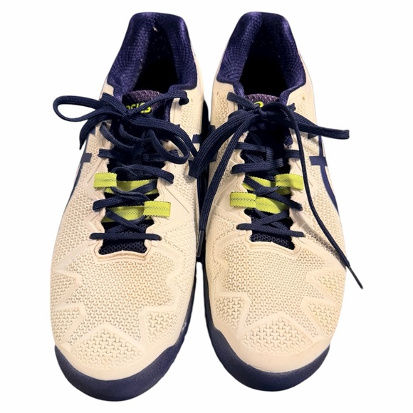 Asics Size 10 - Cream, Navy, and Green - Picture 4 of 8